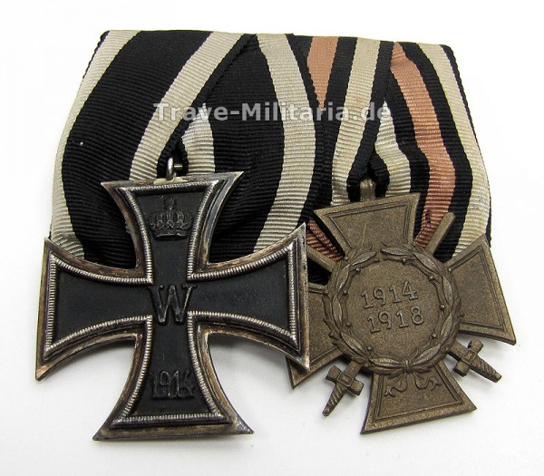 2er Ordenspange EK 2 1914 und FEK