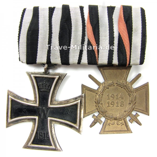 2er Ordenspange EK 2 1914 und FEK