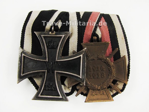2er Ordenspange Eisernes Kreuz 2. Klasse und Frontkämpferehrenkreuz