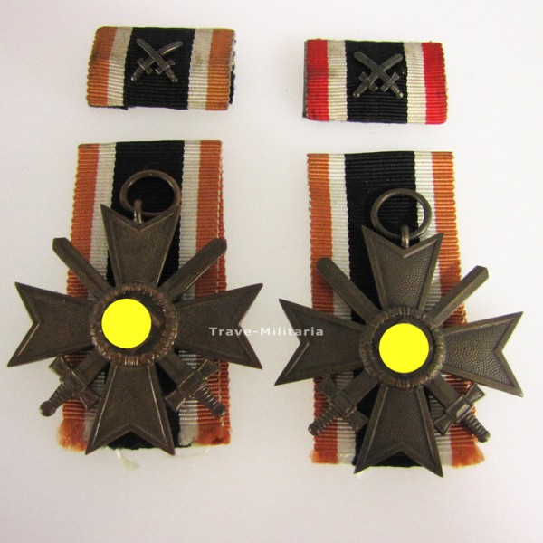 2 x Kriegsverdienstkreuz 2. Klasse mit Schwertern