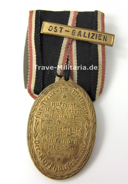 Kyffhäuser-Kriegsdenkmünze mit Gefechtsschild "Ost-Galizien"