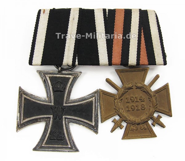 2er Ordenspange Eisernes Kreuz 2. Klasse und Frontkämpferehrenkreuz
