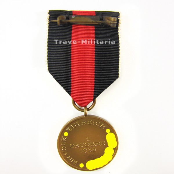 Medaille zur Erinnerung an den 1. Oktober 1938 im Etui