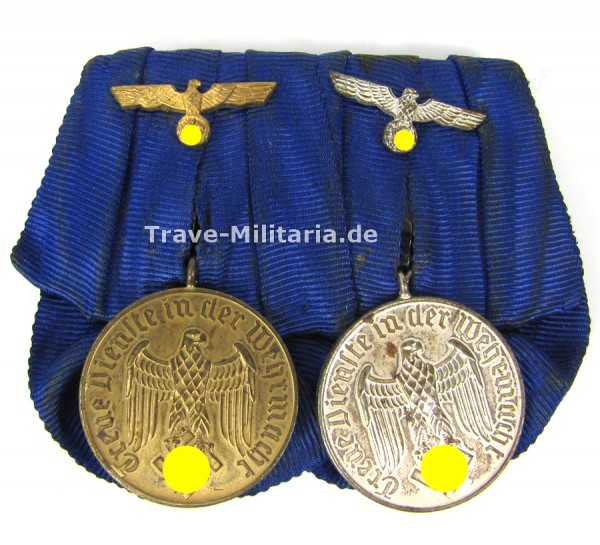 2er Ordenspange Dienstauszeichnung der Wehrmacht 4 und 12 Jahre