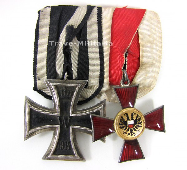 Ordenspange EK 2 und Hanseatenkreuz Lübeck