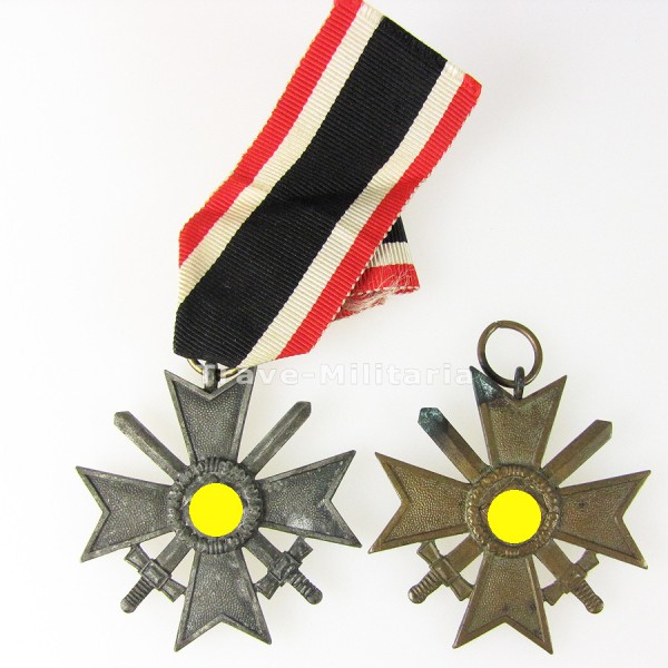 2 Kriegsverdienstkreuze 2. Klasse mit Schwertern