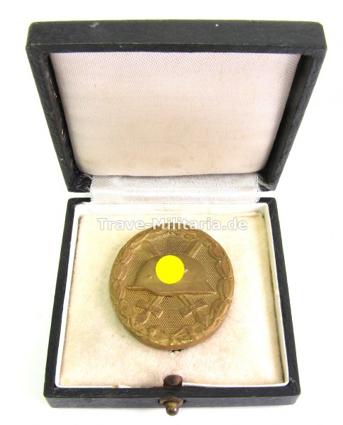 Verwundetenabzeichen in Gold im Etui